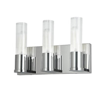 Load image into Gallery viewer, 3LT Incandescent Vanity, PC, CLR Fluted Glass