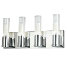 Load image into Gallery viewer, 4LT Incandescent Vanity, PC, CLR Fluted Glass
