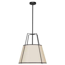 Load image into Gallery viewer, 1LT Trapezoid Pendant Black/CRM Shade,790 Diff