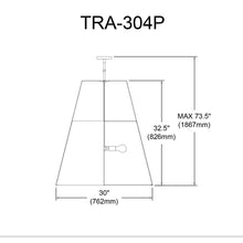Load image into Gallery viewer, 4LT Trapezoid Pendant WH Shade, 790 Diff