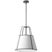 Load image into Gallery viewer, 3LT Trapezoid Pendant, MB with WH Shade