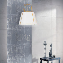Load image into Gallery viewer, 3LT Trapezoid Pendant, GLD with WH Shade