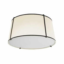 Load image into Gallery viewer, 3LT Trapezoid FlushMount Black/CRM Shade,790Diff