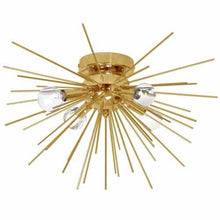 Load image into Gallery viewer, 4LT Flush Mount, Gold & Vintage Bronze Finish