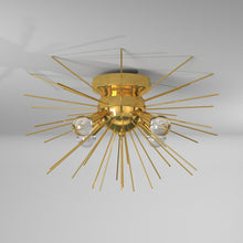 Load image into Gallery viewer, 4LT Flush Mount, Gold & Vintage Bronze Finish
