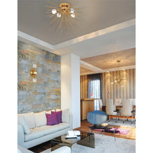 Load image into Gallery viewer, 4LT Flush Mount, Gold & Vintage Bronze Finish