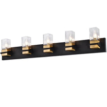 Load image into Gallery viewer, 5LT Incandescent Vanity, MB & AGB, CLR Glass