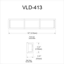 Load image into Gallery viewer, 36W Vanity Light, PC, WH Acrylic Diffuser