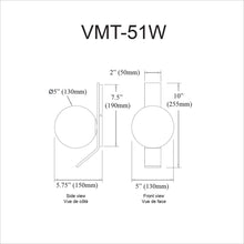 Load image into Gallery viewer, 1LT Halogen Wall Sconce, MB, Opal White Glass