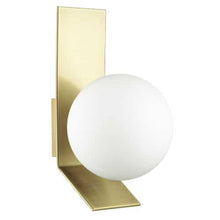 Load image into Gallery viewer, 1LT Halogen Wall Sconce, AGB, Opal White Glass