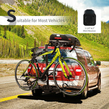Load image into Gallery viewer, 2-Bike Hitch Mount Bike Rack for 1-1/4 Inch or 2 Inch Receiver-Black
