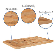 Load image into Gallery viewer, 30" x 48" Rectangle Butcher Block Style Table Top