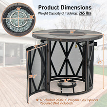 Load image into Gallery viewer, 32 Inch 30000BTU Fire Pit Table with Fire Glasses and PVC Cover