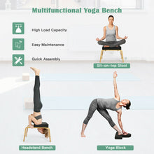 Load image into Gallery viewer, Yoga Headstand Bench for Workout Relieve and Fatigue Body Building-Black