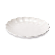Load image into Gallery viewer, White Scalloped Stoneware Dinner Plate (Set of 2)
