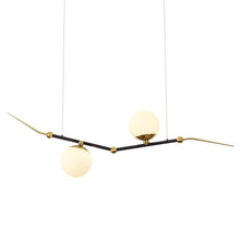 Load image into Gallery viewer, Integrated LED Linear Chandelier Lighting Fixture, in Antique Brass