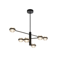 Load image into Gallery viewer, 6-Light Pendant Lighting Integrated LED Chandelier in Black