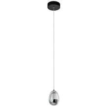 Load image into Gallery viewer, Integrated LED Height Adjustable Pendant Light with Clear Glass Shade in Black