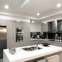 Load image into Gallery viewer, Integrated LED Height Adjustable Pendant Light with Clear Glass Shade in Black