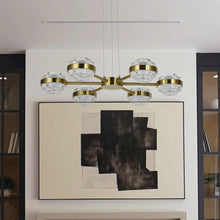 Load image into Gallery viewer, 6-Light Height Adjustable Pendant Lighting Integrated LED Chandelier