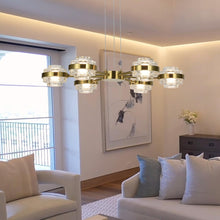 Load image into Gallery viewer, 6-Light Height Adjustable Pendant Lighting Integrated LED Chandelier