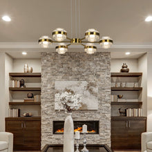 Load image into Gallery viewer, 6-Light Height Adjustable Pendant Lighting Integrated LED Chandelier