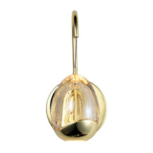 Load image into Gallery viewer, Integrated LED Wall Sconce Light with Champagne Glass Shade in Gold