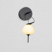 Load image into Gallery viewer, Integrated LED Wall Sconce Light with Glass Shade in Black