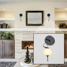 Load image into Gallery viewer, Integrated LED Wall Sconce Light with Glass Shade in Black