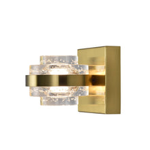 Load image into Gallery viewer, 1-Light Integrated LED Wall Sconce Lighting in Antique Brass