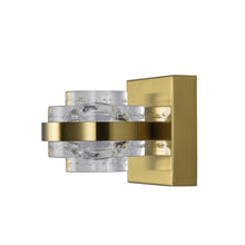 Load image into Gallery viewer, 1-Light Integrated LED Wall Sconce Lighting in Antique Brass