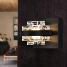 Load image into Gallery viewer, 1-Light Integrated LED Wall Sconce Lighting in Black