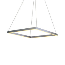 Load image into Gallery viewer, Integrated LED Pendant Light Square Height Adjustable Chandelier in Silver