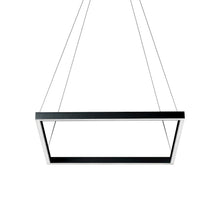 Load image into Gallery viewer, Integrated LED Pendant Light Square Height Adjustable Chandelier in Black