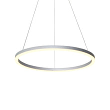 Load image into Gallery viewer, Integrated LED Pendant Light Height Adjustable Circular Chandelier in Silver