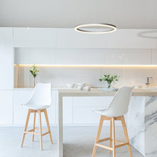 Load image into Gallery viewer, Integrated LED Pendant Light Height Adjustable Circular Chandelier in Silver