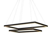 Load image into Gallery viewer, Integrated LED Chandelier Height Adjustable Two-Tier Pendant Light in Black