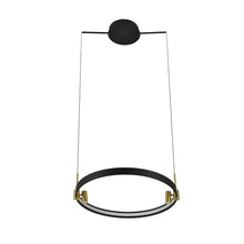 Load image into Gallery viewer, 100-277V Pendant Light Height Adjustable Integrated LED Black Chandelier