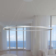 Load image into Gallery viewer, Integrated LED Chandelier Height Adjustable Circular Pendant