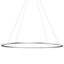 Load image into Gallery viewer, Integrated LED Chandelier Height Adjustable Circular Pendant Light in Silver