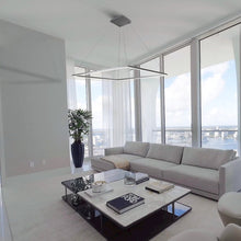 Load image into Gallery viewer, Integrated LED Chandelier Height Adjustable Square Pendant Light in Silver