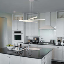 Load image into Gallery viewer, 3-Light Integrated LED Pendant Lighting Height Adjustable Chandelier in White