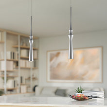 Load image into Gallery viewer, Integrated LED Height Adjustable Pendant Light in Silver