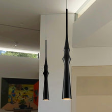 Load image into Gallery viewer, Integrated LED Height Adjustable Pendant Light in Black