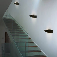 Load image into Gallery viewer, Rotative Up-Down Integrated LED Wall Sconce Light in Black
