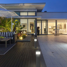 Load image into Gallery viewer, Modern 17-Watt Integrated LED Outdoor Bollard in Matte Black