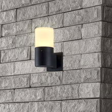 Load image into Gallery viewer, Modern VOW1751BL 5-Watt Integrated LED Outdoor Wall Sconce in Matte Black