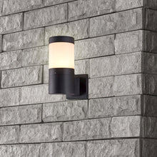 Load image into Gallery viewer, Modern VOW1752BL 5-Watt Integrated LED Outdoor Wall Sconce in Matte Black