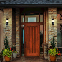 Load image into Gallery viewer, Modern VOW1752BL 5-Watt Integrated LED Outdoor Wall Sconce in Matte Black