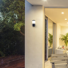 Load image into Gallery viewer, Modern VOW1756BL 5-Watt Integrated LED Outdoor Wall Sconce in Matte Black